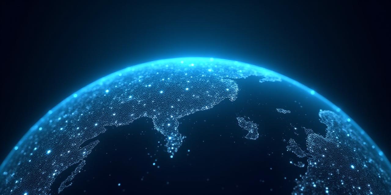 Global oceanic digital map with data points